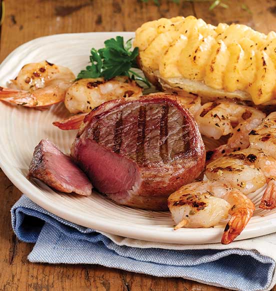 M&M Bacon Wrapped Sirloin Steak