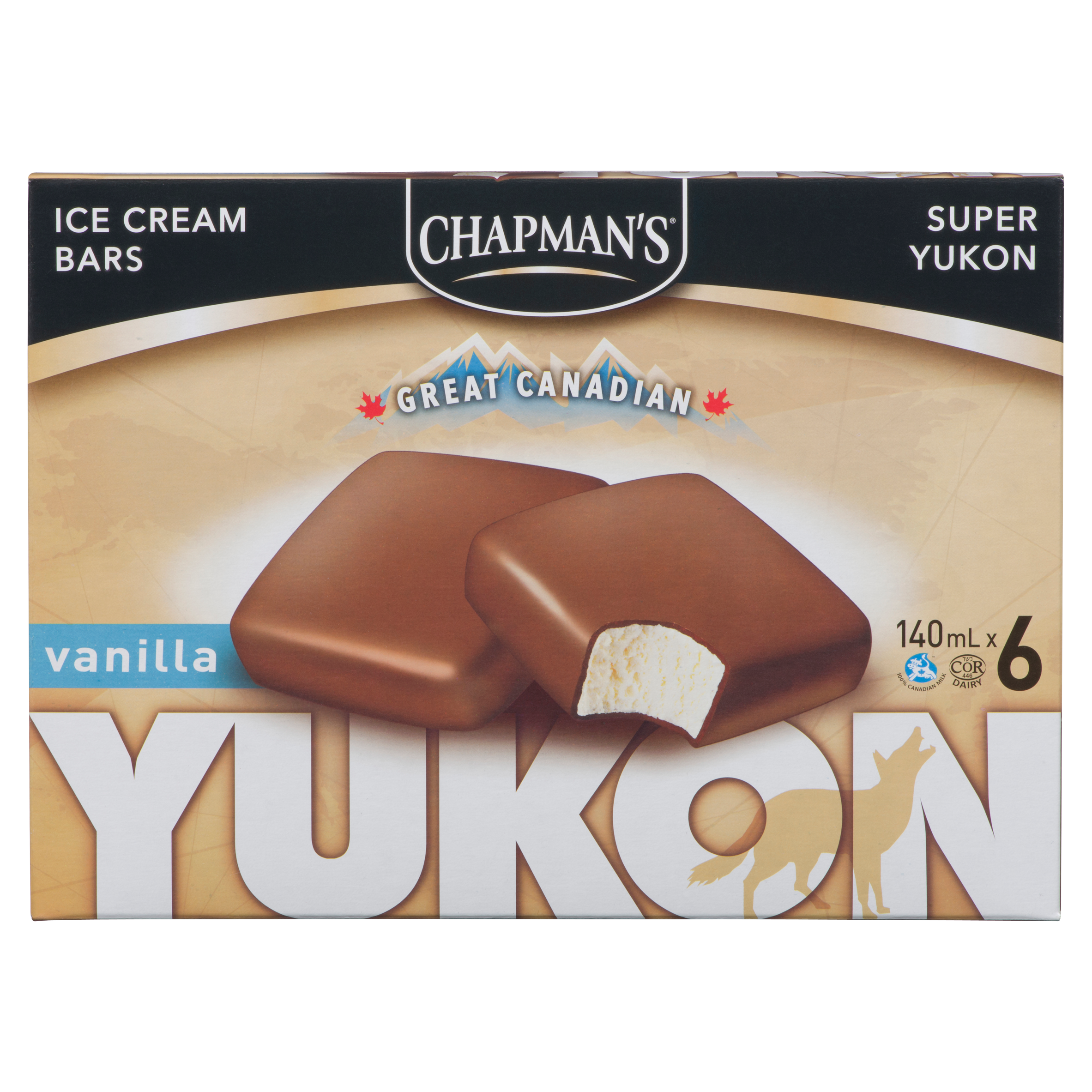 Chapman's Yukon Ice Cream Vanilla 6 Bars x 140 ml