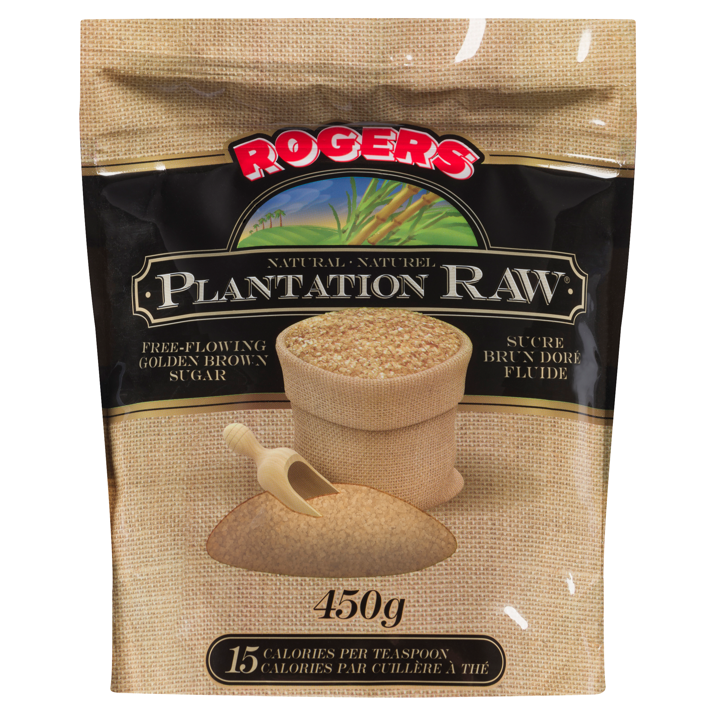 Rogers Natural Plantation Raw Golden Brown Sugar Free-Flowing 450 g